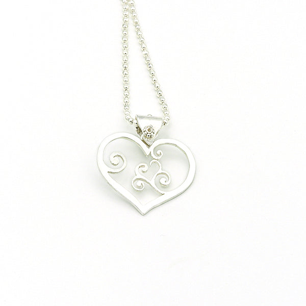 Swirl Heart Necklace